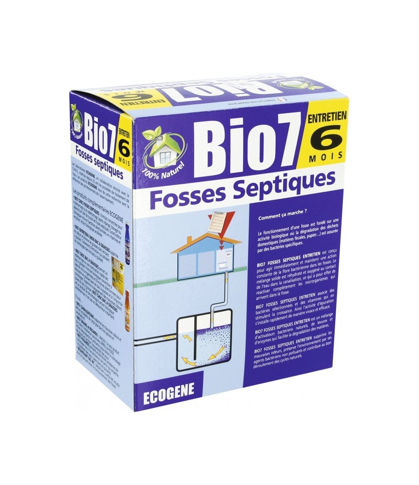 Entretien fosses - 6 x 480 gr - Bio 7 - ECOGENE Entretien fosses - 6 x 480 gr - Bio 7 - ECOGENE