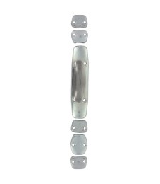 Crémone pour tringle 1/2 ronde 16 x 6 - Bouton Inox