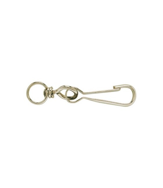Mousqueton Simplex en acier zingué - 80 mm - Lot de 20