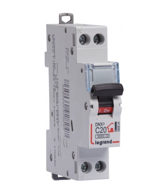 Disjoncteur DNX unipolaire + neutre - Type C - 20A - LEGRAND
