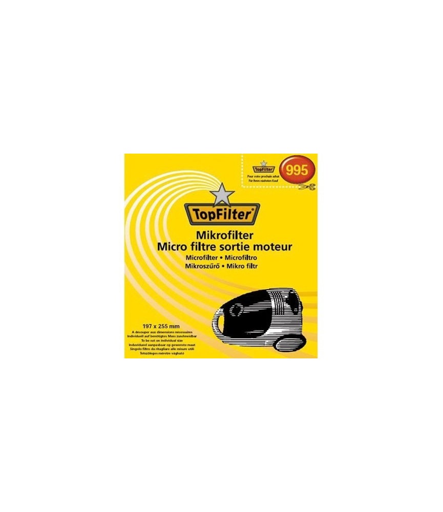 Filtre sortie moteur pour aspirateur - 197 x 255 mm - TOP FILTER Filtre sortie moteur pour aspirateur - 197 x 255 mm - TOP FILTER