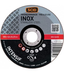 Disque à tronçonner l'Inox - 125 x 1.2 mm - SCID