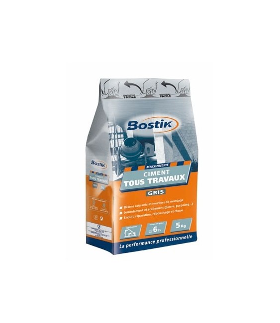 Ciment tous travaux Gris - 5 Kgs - BOSTIK