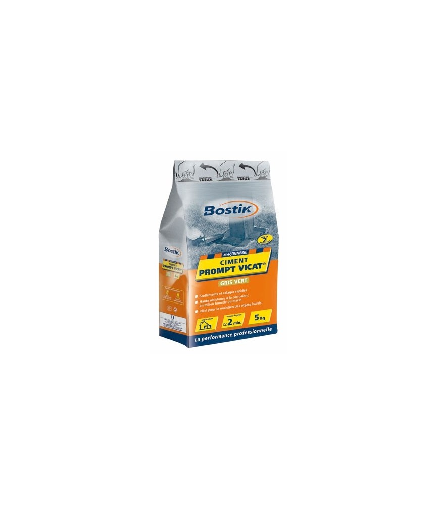 Ciment Prompt Vicat - Sac de 5 Kgs - BOSTIK Ciment Prompt Vicat - Sac de 5 Kgs - BOSTIK