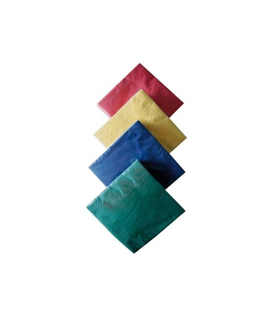 Serviette en papier 3 plis - 40 x 40 cm - Rouge - Lot de 20