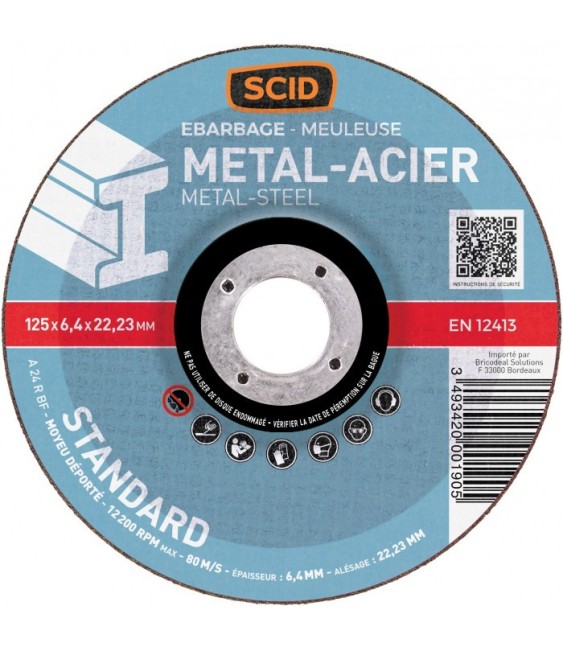 Disque à ébarder - Métaux -  125 mm - SCID