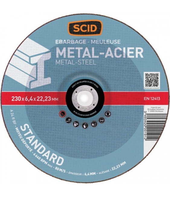 Disque à ébarder - Métaux -  230 mm - SCID