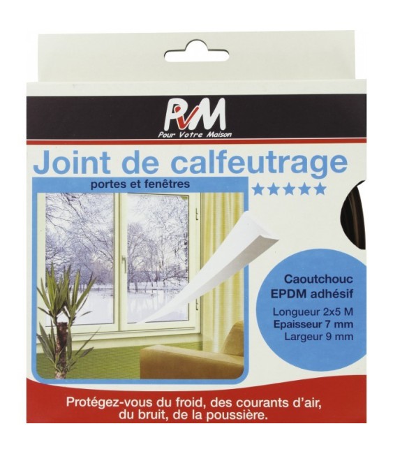 Joint de calfeutrage Profil V - Marron - 10 M - PVM