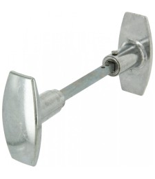 Bouton double en aluminium poli - 6 x 80 mm - DUBOIS