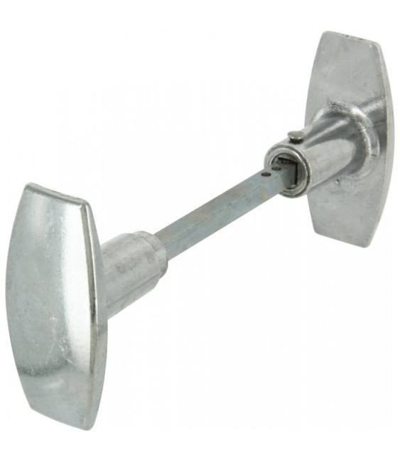Bouton double en aluminium poli - 6 x 80 mm - DUBOIS