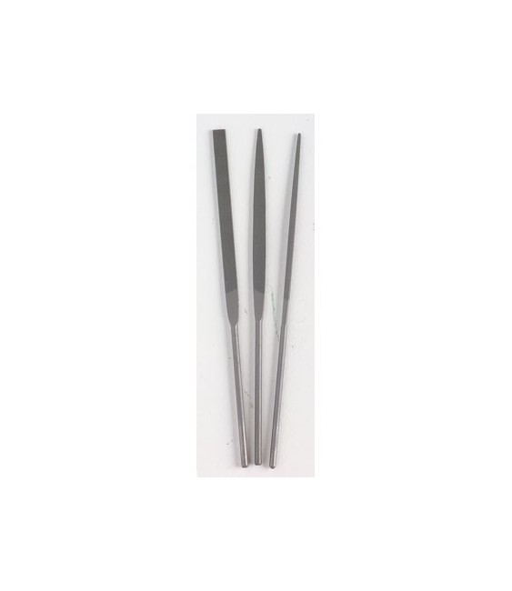 Assortiment de 3 limes aiguilles non emmanchées - 140 mm - MOB