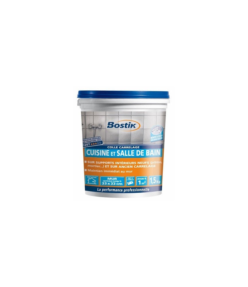 Colle cuisine et salle de bain - 1.5 Kg - BOSTIK Colle cuisine et salle de bain - 1.5 Kg - BOSTIK