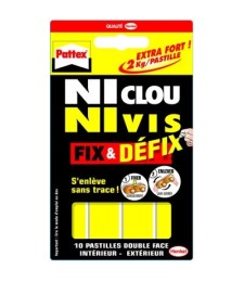 Adhésif double-face Fix&Defix - Pastilles - Ni clou ni vis - PATTEX
