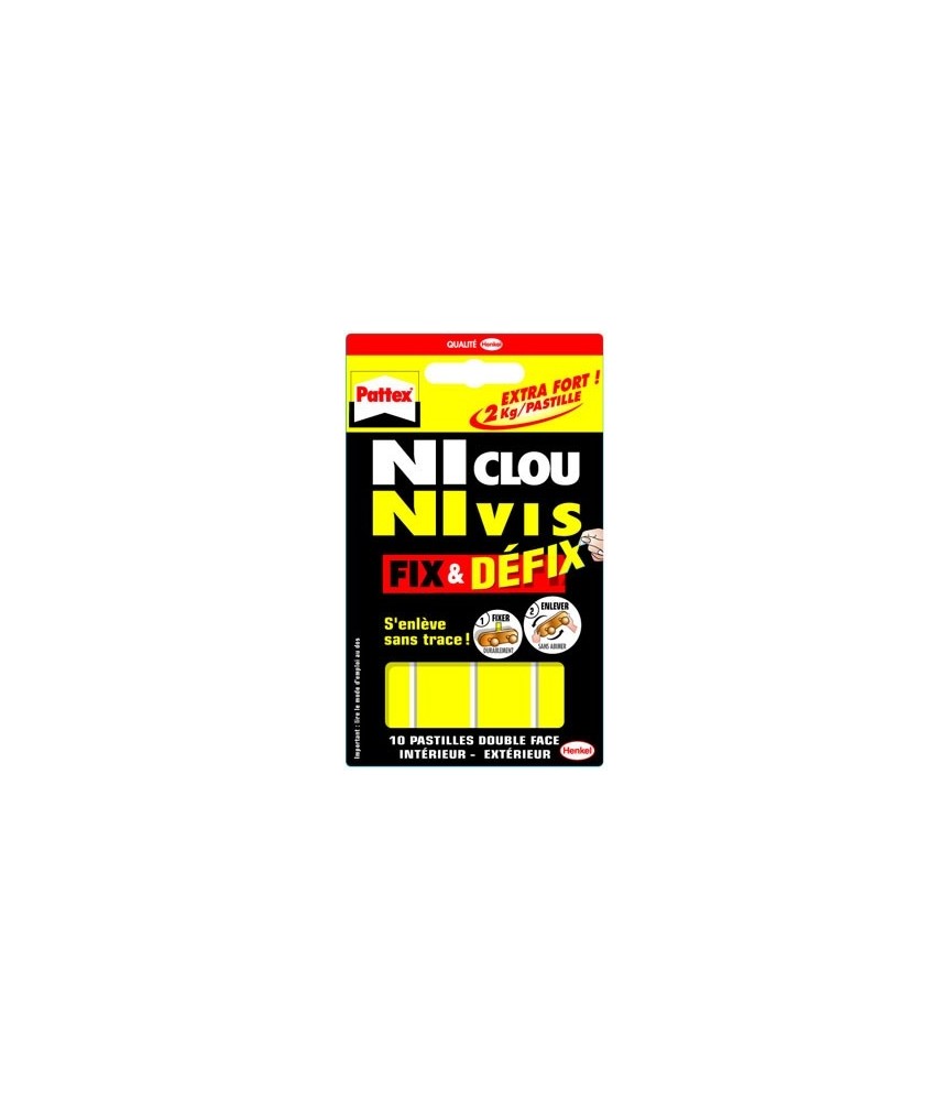 Adhésif double-face Fix&Defix - Pastilles - Ni clou ni vis - PATTEX Adhésif double-face Fix&Defix - Pastilles - Ni clou ni vis - PATTEX