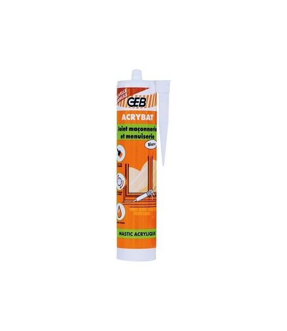 Mastic d'étanchéité Acrybat - Blanc - 310 ml - GEB