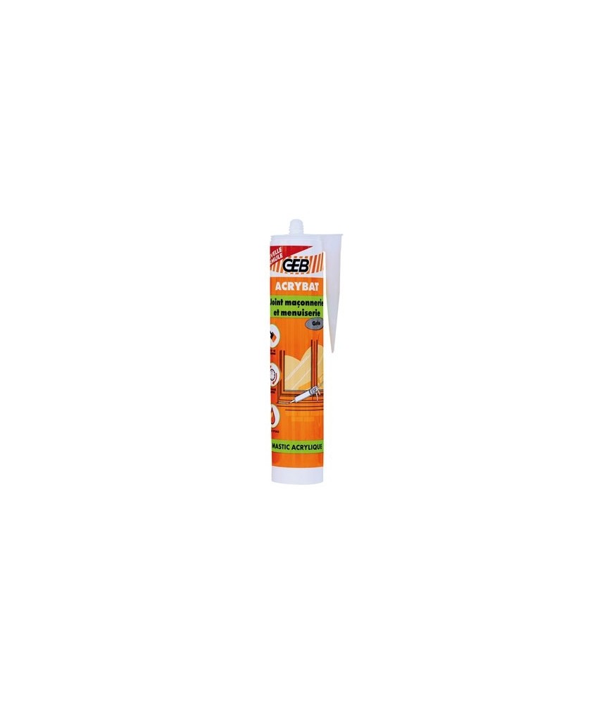 Mastic d'étanchéité Acrybat - Gris - 310 ml - GEB Mastic d'étanchéité Acrybat - Gris - 310 ml - GEB