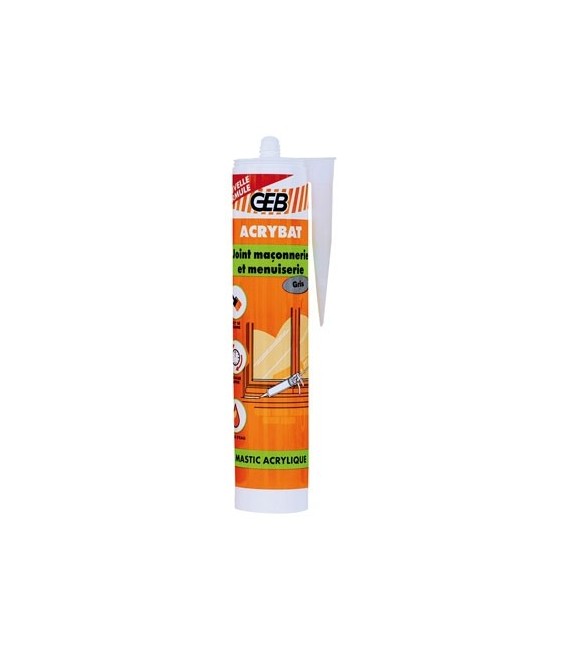 Mastic d'étanchéité Acrybat - Gris - 310 ml - GEB