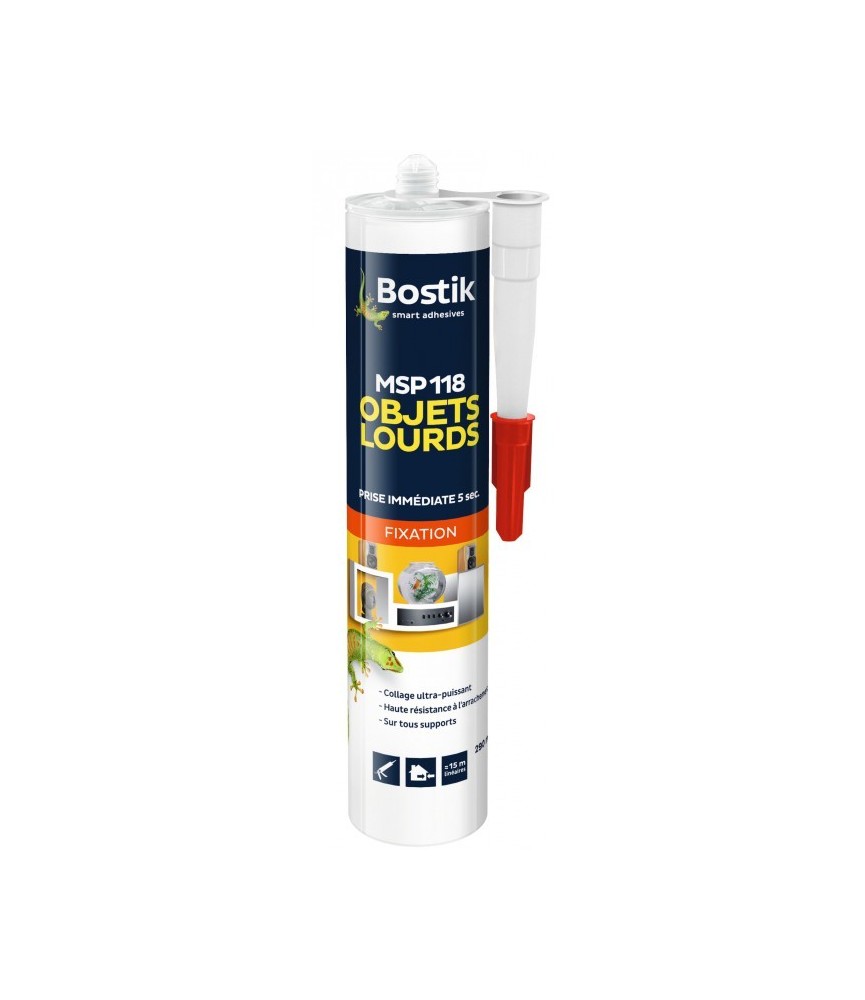 Fixation objets lourds - MS 118 - Blanc - BOSTIK Fixation objets lourds - MS 118 - Blanc - BOSTIK