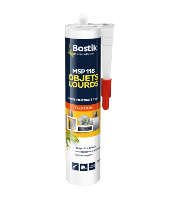 Fixation objets lourds - MS 118 - Blanc - BOSTIK