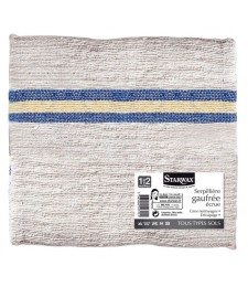 Serpillière gaufrée écrue double 50x100 cm - STARWAX