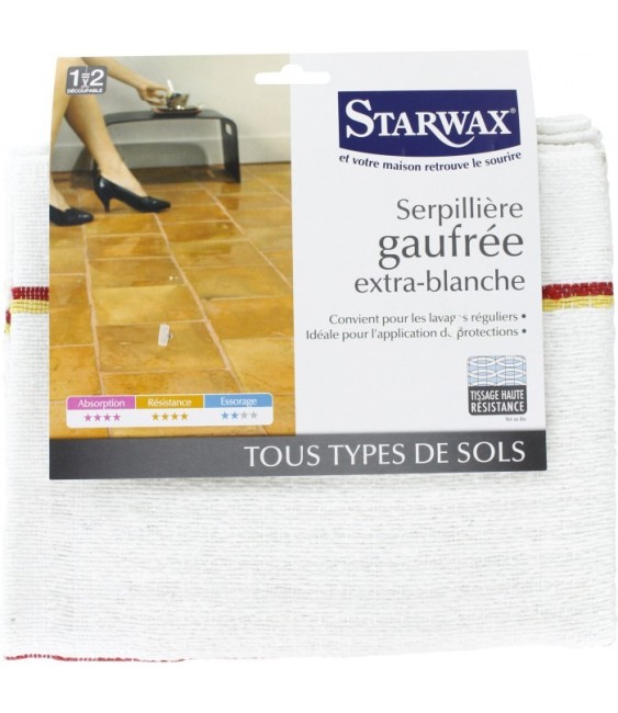 Serpillière gaufrée extra-blanche - STARWAX