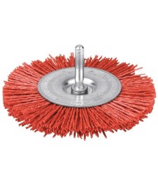 Brosse circulaire nylon abrasif sur tige - Rouge - 100 mm - SCID