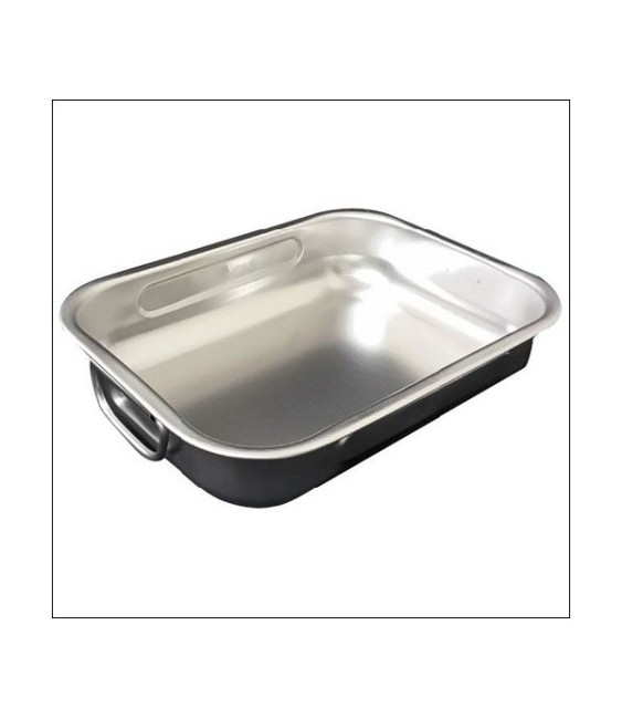 Plat à four haut - 25 x 19 cm - inox - STEEL PAN