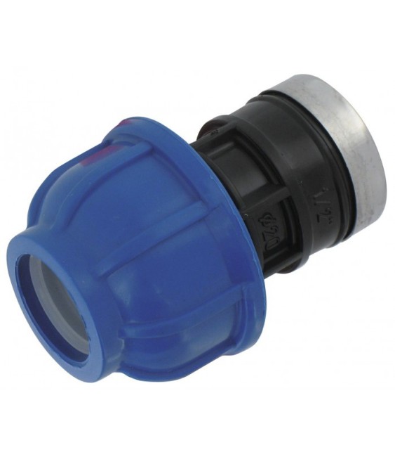 Raccord droit femelle - 20 mm - 15 x 21 mm - CAP VERT