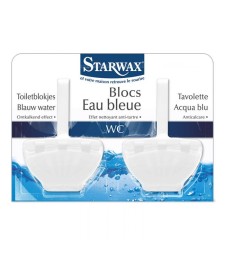 Blocs cuvettes wc eau bleue 2x40gr - STARWAX