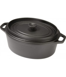 Daubière en fonte émaillée 33 cm noire Mijoteuse - INVICTA