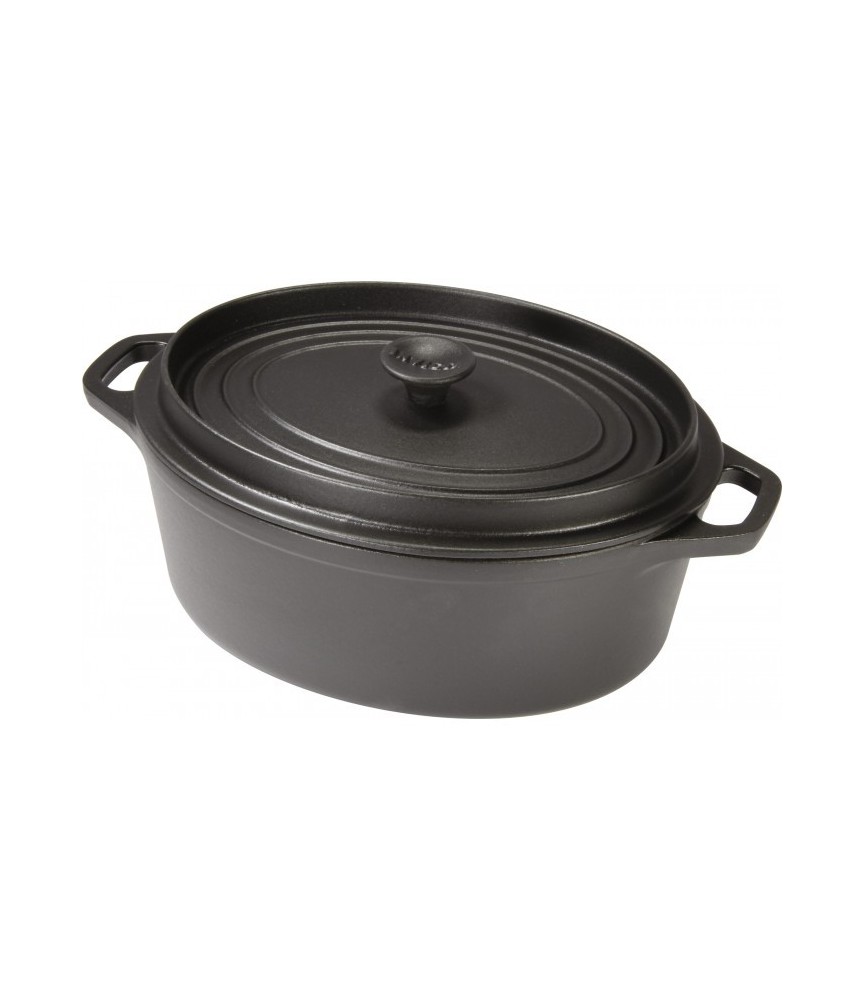 Daubière en fonte émaillée 33 cm noire Mijoteuse - INVICTA Daubière en fonte émaillée 33 cm noire Mijoteuse - INVICTA