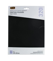 Papier imperméable - 230 x 280 mm - Grain 320 - Lot de 4 - SCID