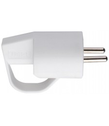 Fiche plastique 2P+T-10/16 A Dhome - Mâle - Blanc - Avec anneau