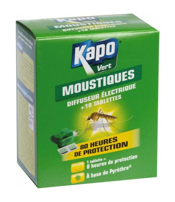 Émanateur électriques anti-moustiques + 10 tablettes - KAPO