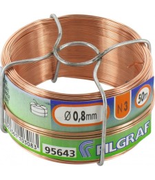 Fil d'attache - Cuivre rouge - 50 m - 0.8 mm - FILGRAF