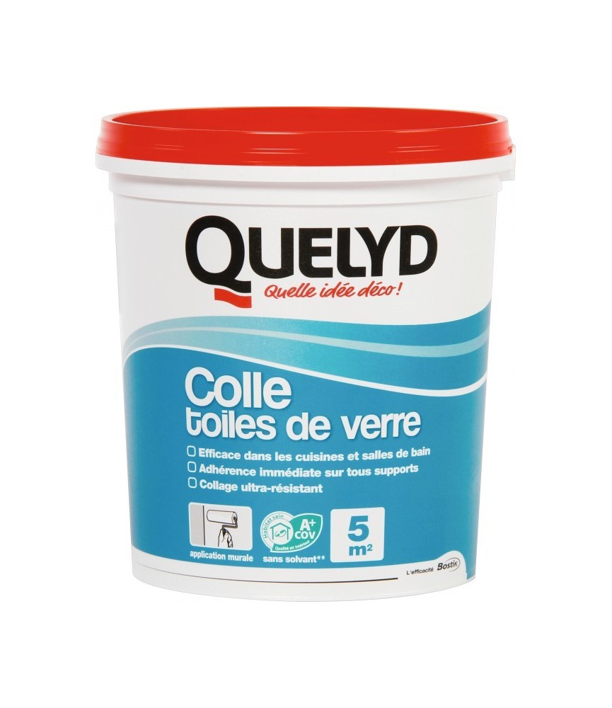 Colle pour toiles et fibres de verre - Action immédiate - 1 Kg - QUELYD Colle pour toiles et fibres de verre - Action immédiate - 1 Kg - QUELYD