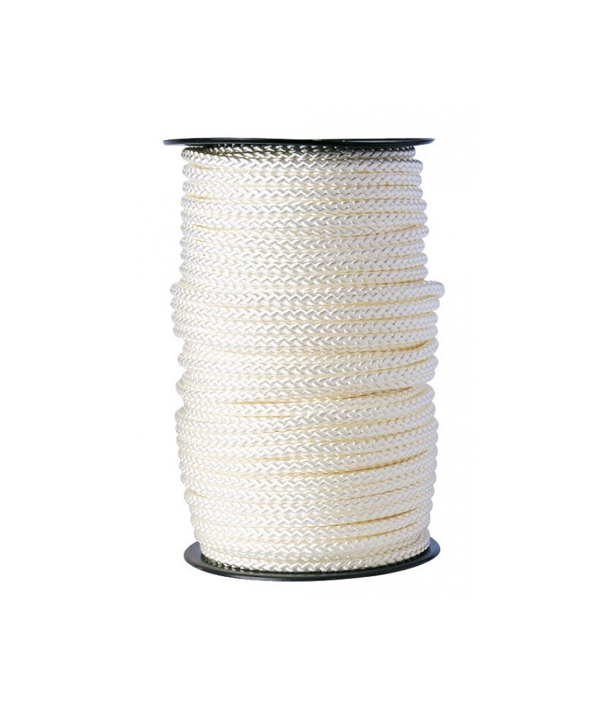 Bobine de 100 m Drisse tressé blanc - 8 mm Bobine de 100 m Drisse tressé blanc - 8 mm