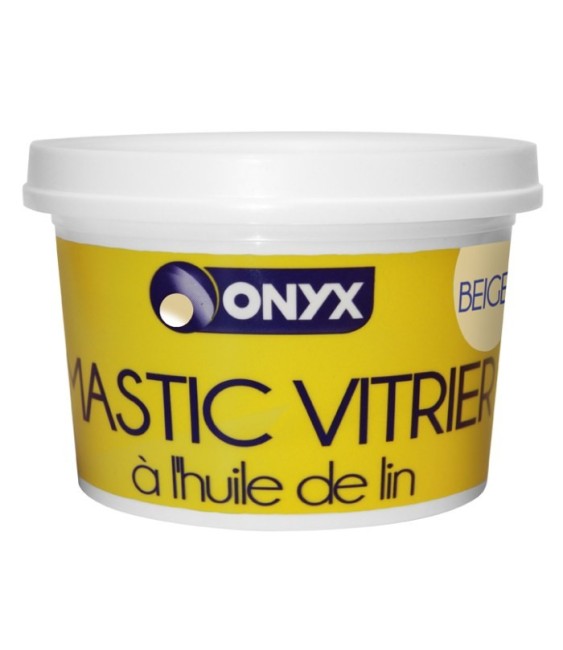 Mastic vitrier à l'huile de lin - Beige - 1 Kg - ONYX