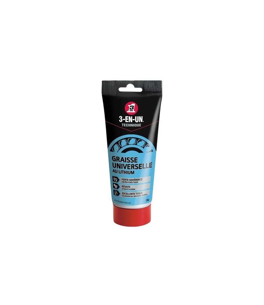 Graisse universelle au lithium tube 150 grs - 3-en-un