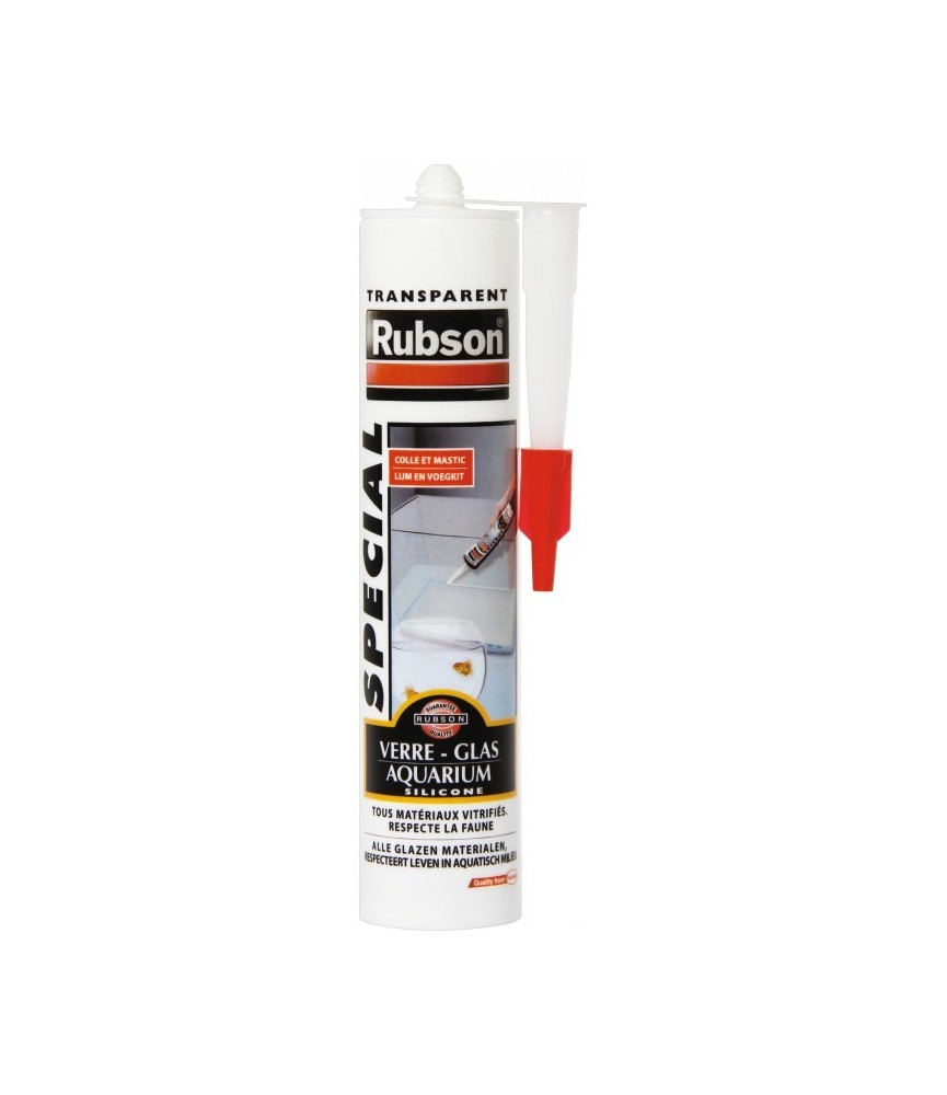 Rubson Mastic Colle Verre Aquarium 280 ml - Transparent