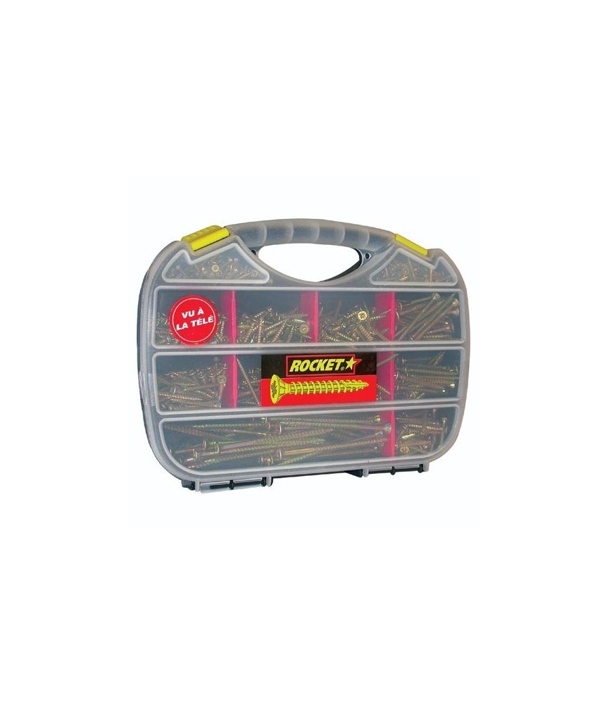Coffret 600 vis - Rocket - acier bichromaté - VYNEX Coffret 600 vis - Rocket - acier bichromaté - VYNEX