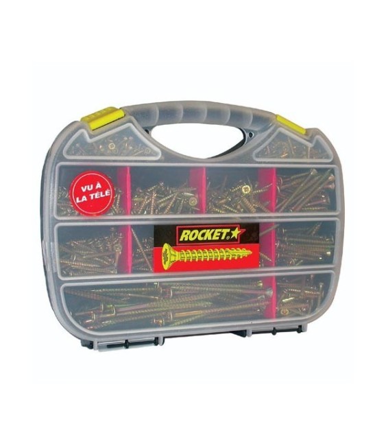 Coffret 600 vis - Rocket - acier bichromaté - VYNEX