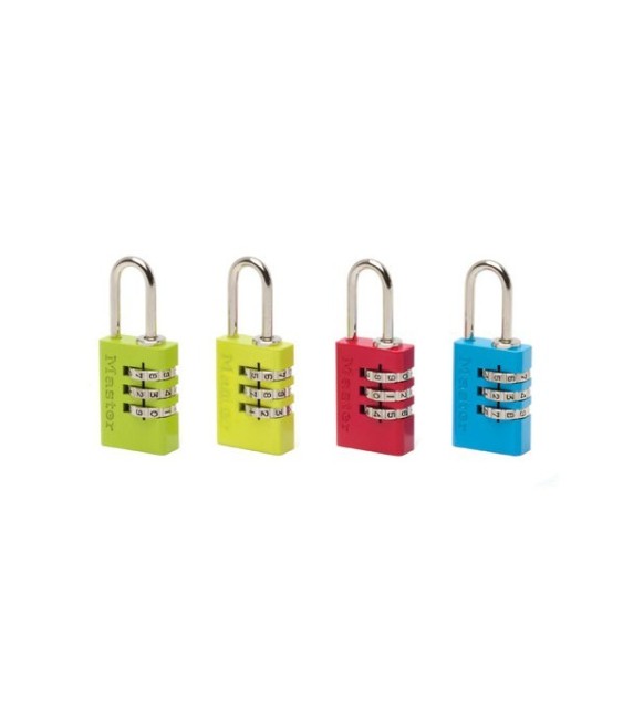 Cadenas aluminium couleur à combinaison réglable - MASTERLOCK