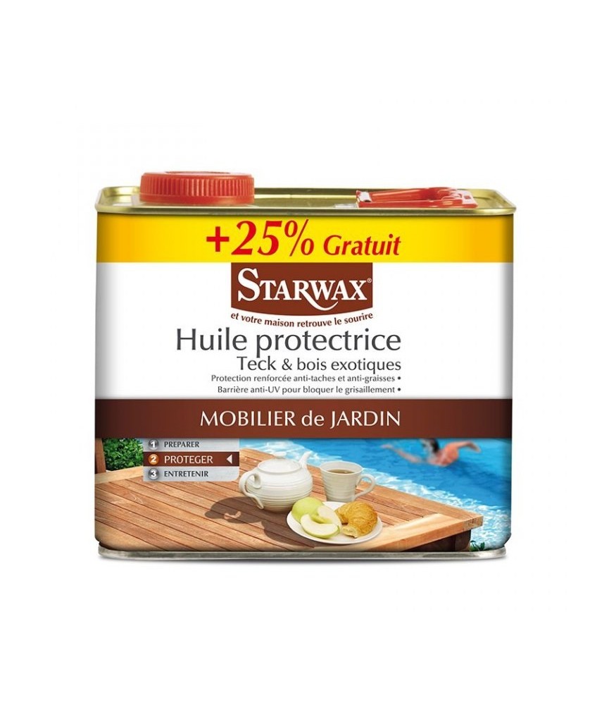 Huile protectrice pour bois exotiques - 2 L - STARWAX Huile protectrice pour bois exotiques - 2 L - STARWAX