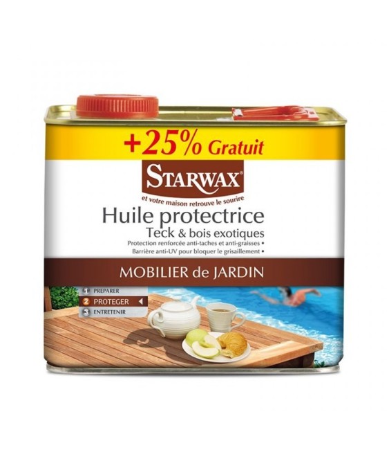 Huile protectrice pour bois exotiques - 2 L - STARWAX