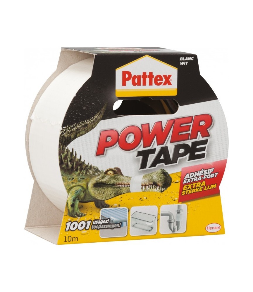 Adhésif super puissant Power tape Power Tape - Blanc - Longueur 10 m