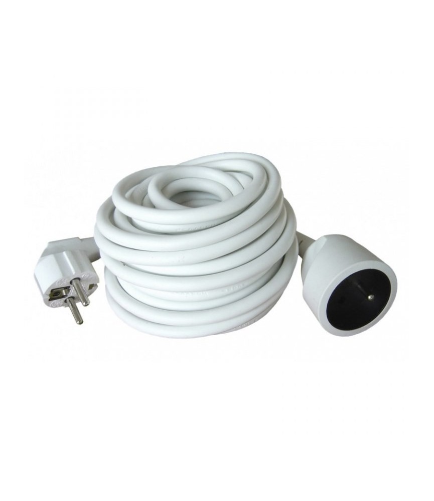 Rallonge Ho5Vvf 3 G 1.5 - Blanc - 10 M - ZENITECH Rallonge Ho5Vvf 3 G 1.5 - Blanc - 10 M - ZENITECH