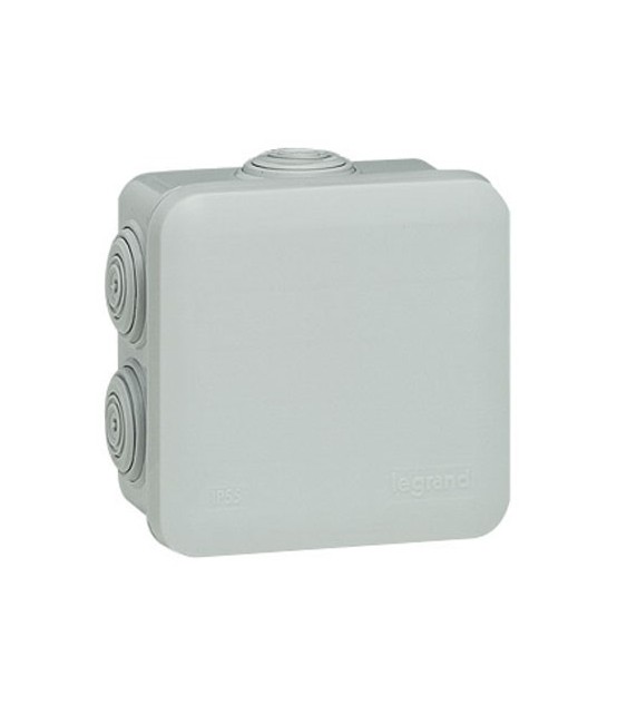 Boîte dérivation carrée Blanc PLEXO - 80 x 80 x 45 mm - LEGRAND