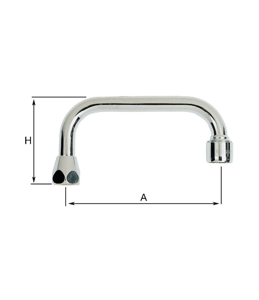 Bec standard par dessus chrome - 14 mm Bec standard par dessus chrome - 14 mm