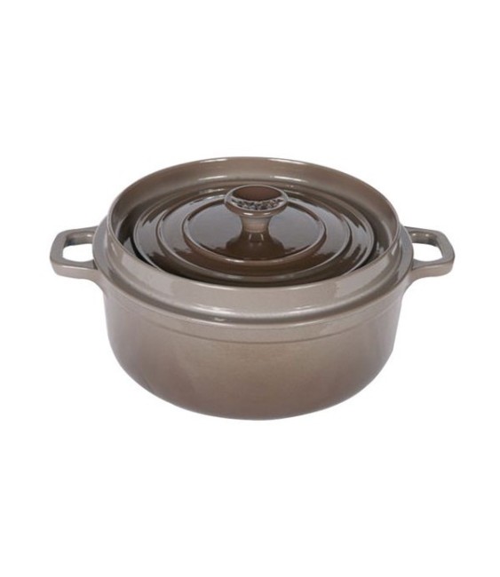 Cocotte ronde en fonte - D: 28 cm - taupe de INVICTA